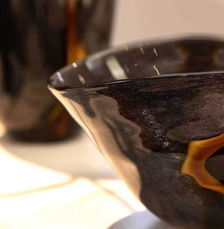 Modern Flower Glass Vase Handmade