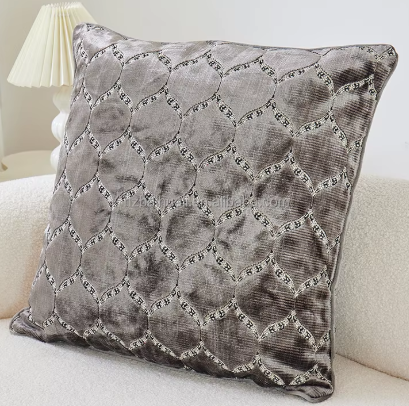Throw Pillow with Geometric Pattern