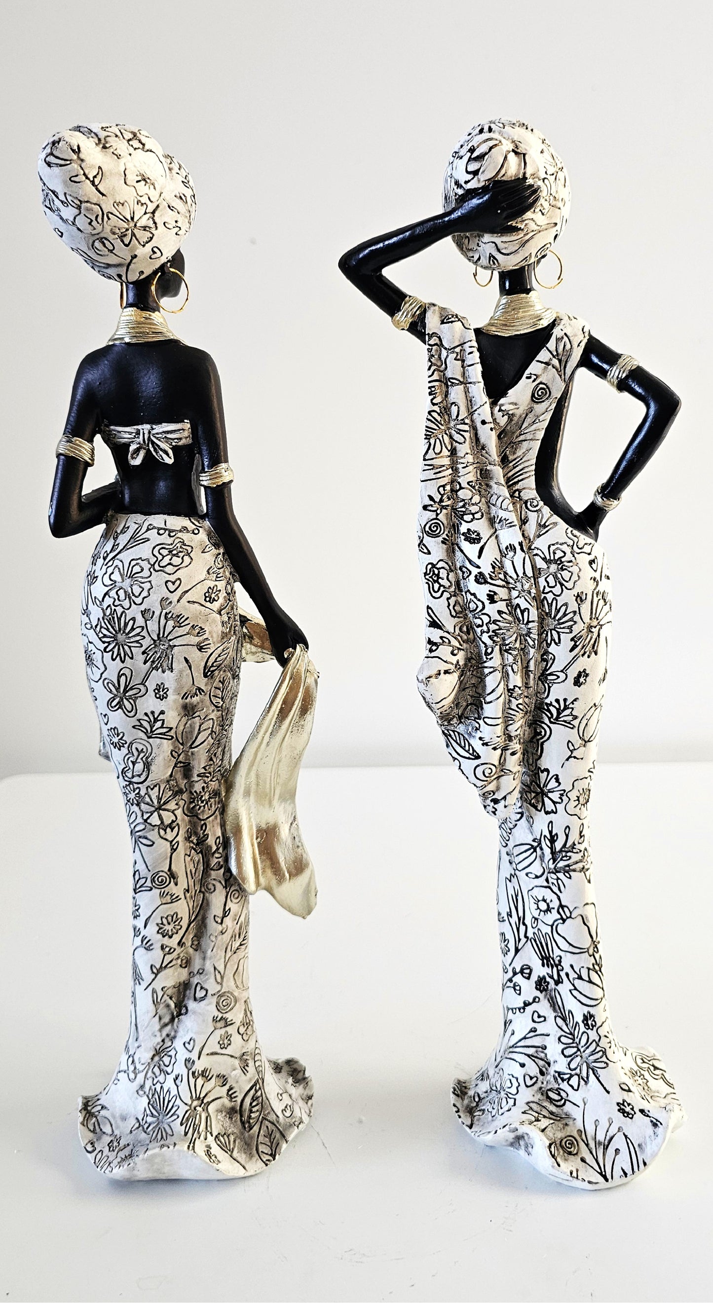 Elegant African Women Resin Statues – High-Quality Figurines