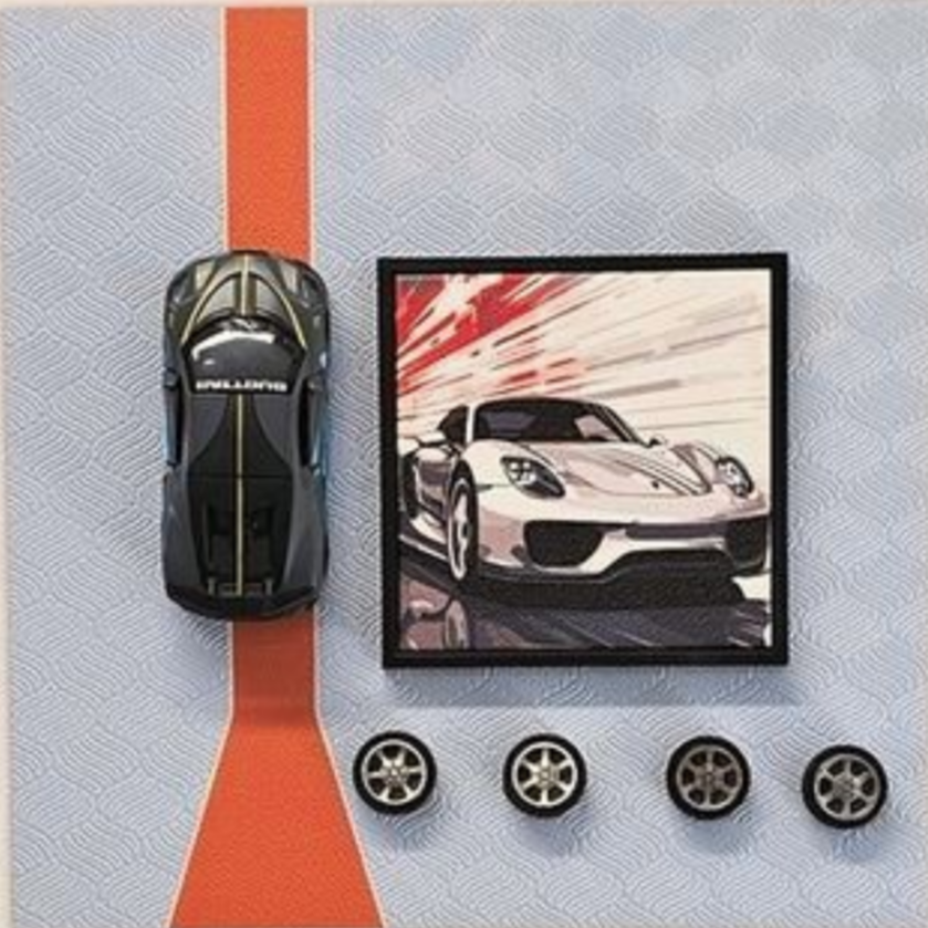 Racing Car 3D Art Frame