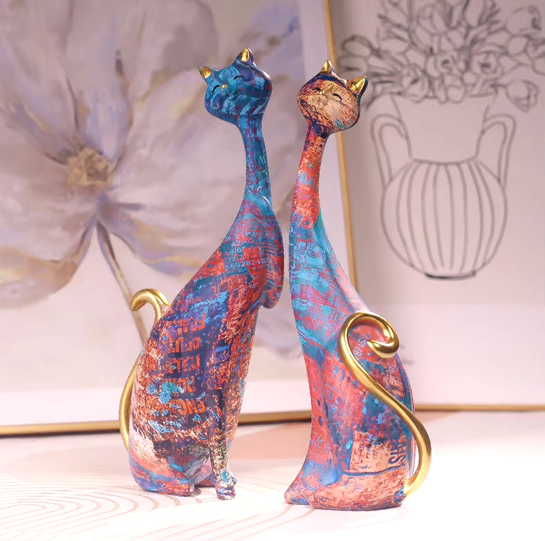 Artful Cats in Resin