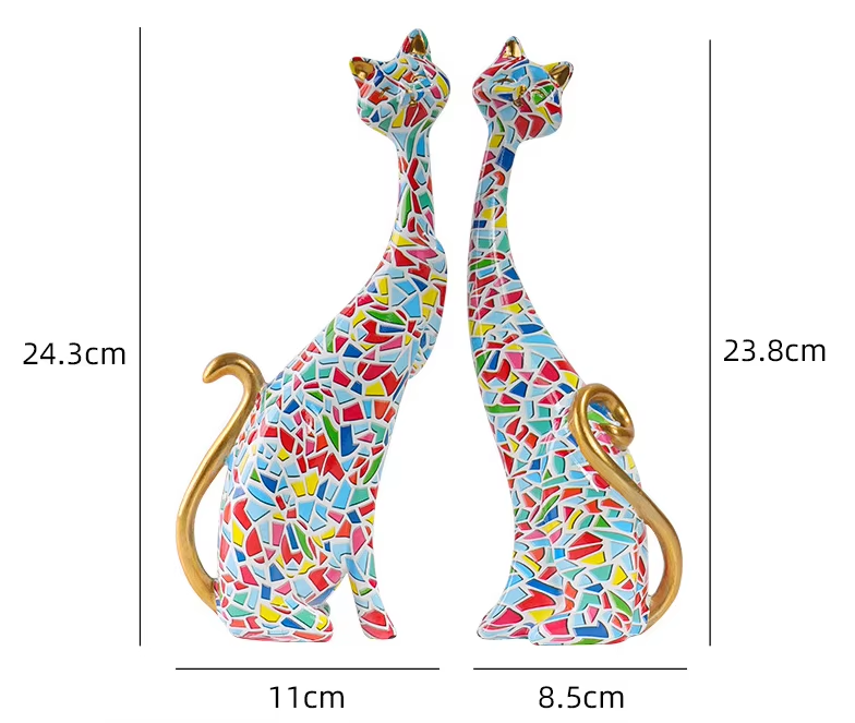 Artful Cats in Resin