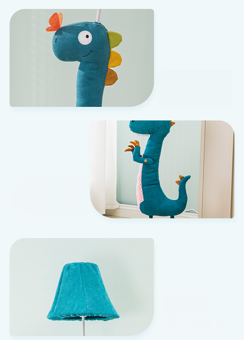 Enchanting Character LED Floor Lamp - Brother Blue Dino
