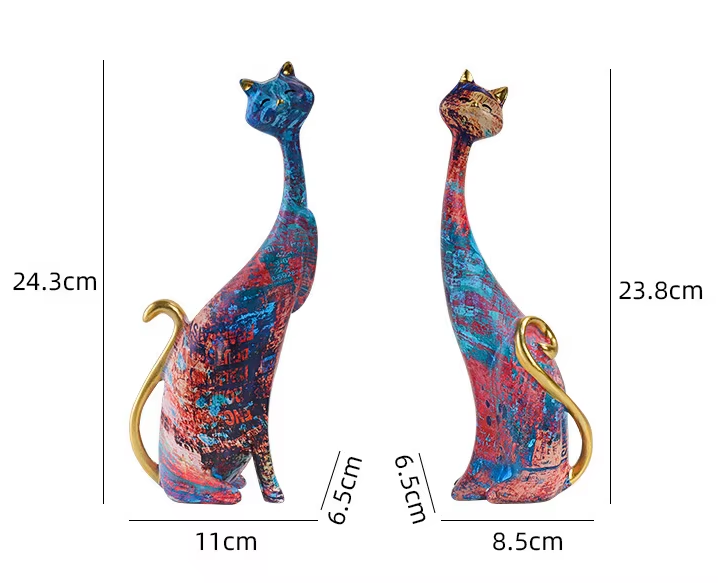 Artful Cats in Resin