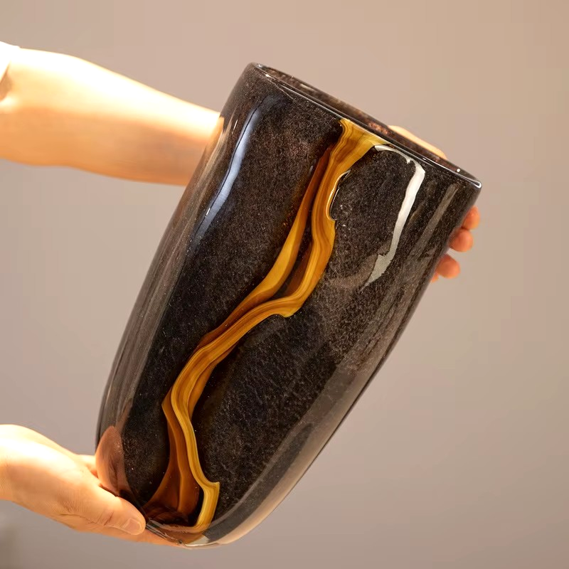 Modern Flower Glass Vase Handmade