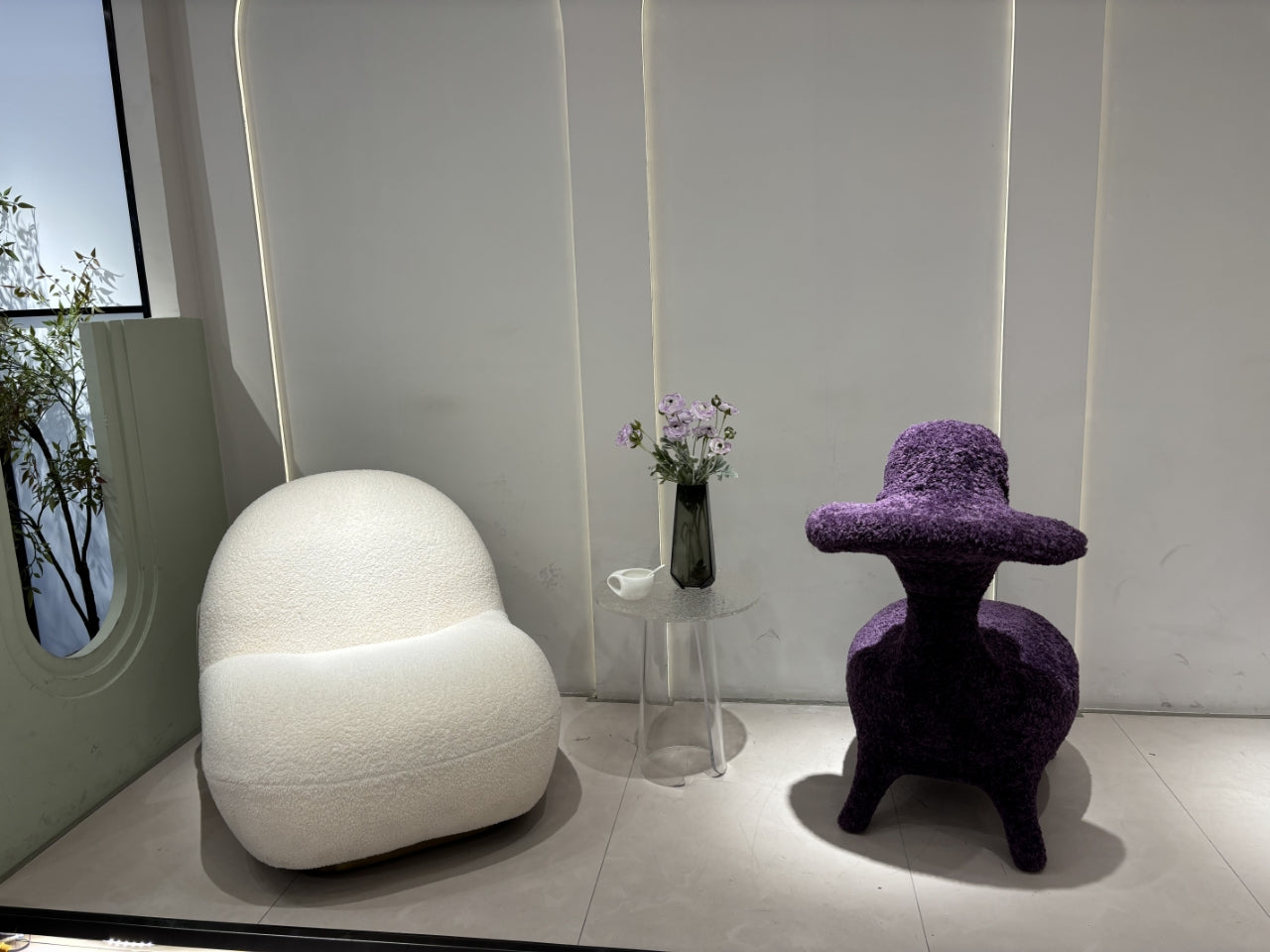 Modern Bouclé Accent Chair – Plush Comfort Meets Minimalist Elegance