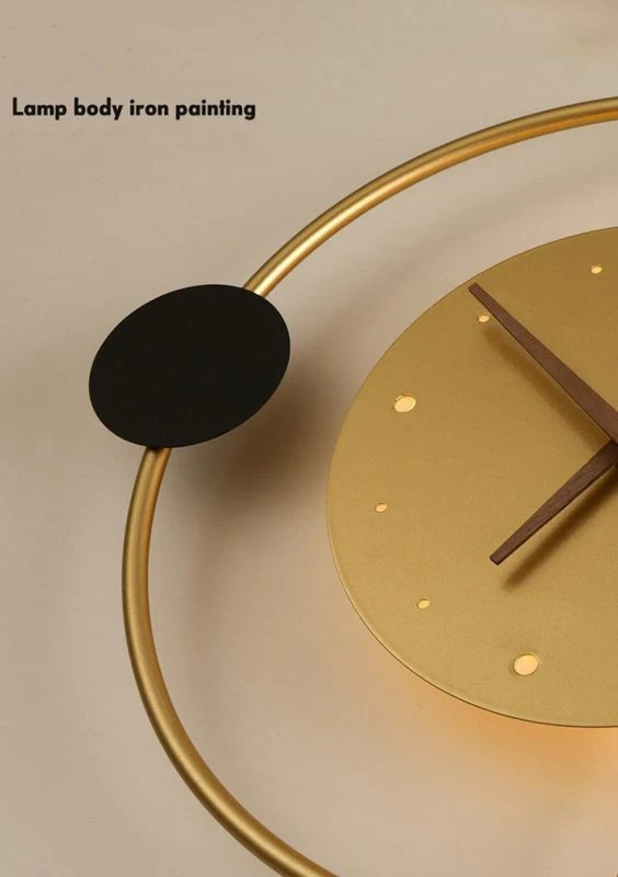 Geometric Wall clock art with LED light & Remote
