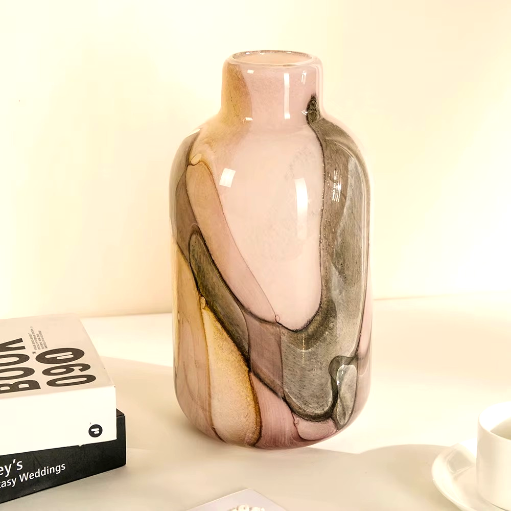 Modern Flower Glass Vase Handmade
