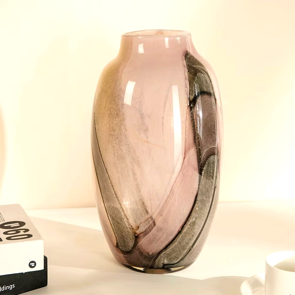 Modern Flower Glass Vase Handmade