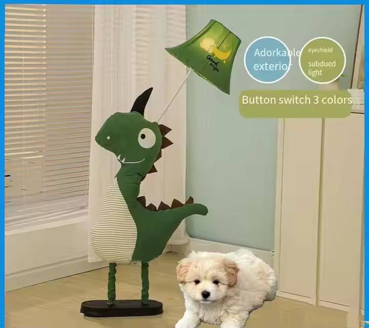 Enchanting Character LED Floor Lamp - Green Dino