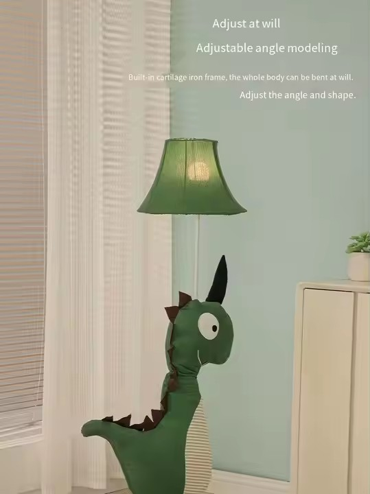 Enchanting Character LED Floor Lamp - Green Dino