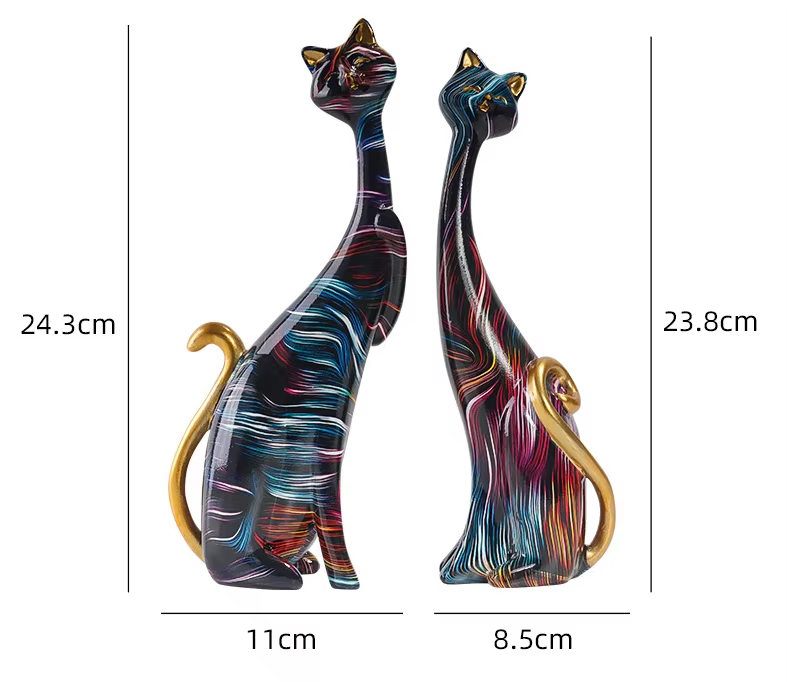 Artful Cats in Resin
