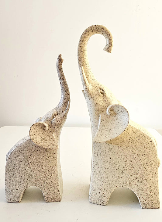 Elegant Large Size Elephant Figurines – High-Quality Pair