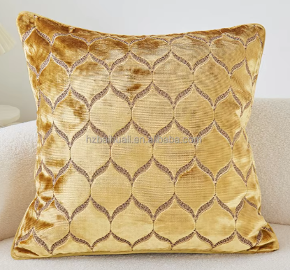 Throw Pillow with Geometric Pattern
