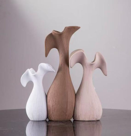 Nordic Style Ceramic Vase Trio