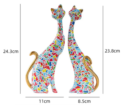 Artful Cats in Resin