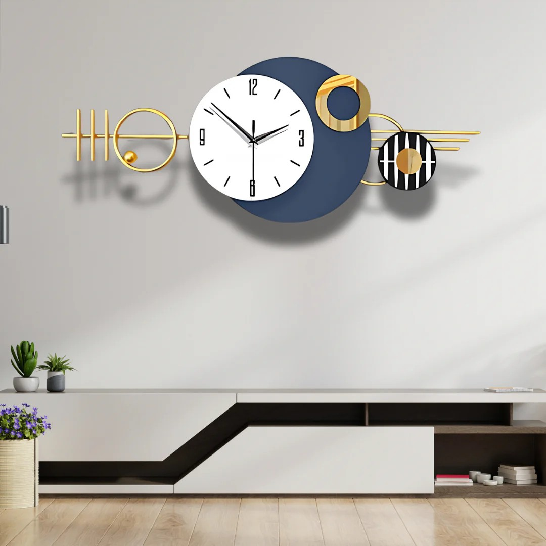 Geometric Wall clock art