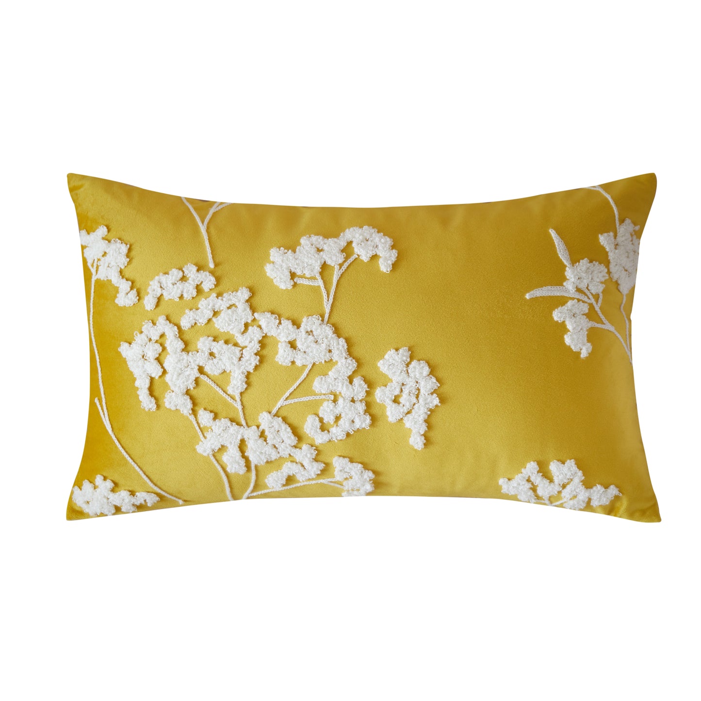 Babysbreath embroidered Throw Pillow