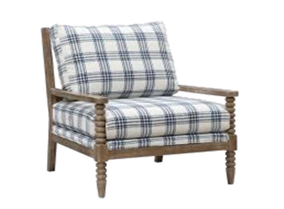 Blue and White Checks Chair: