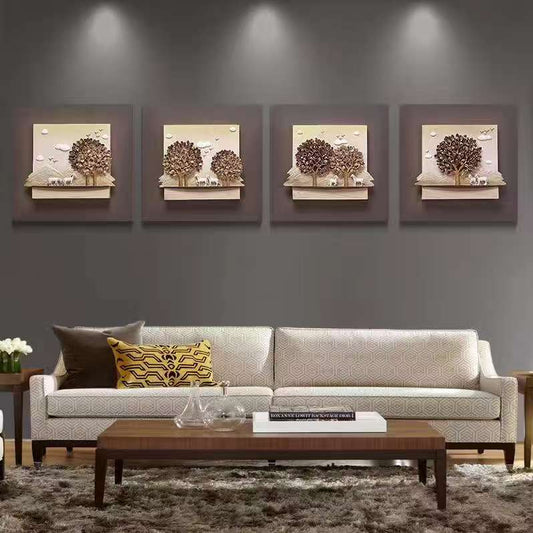Set of 4 Frames 3D Wall Art