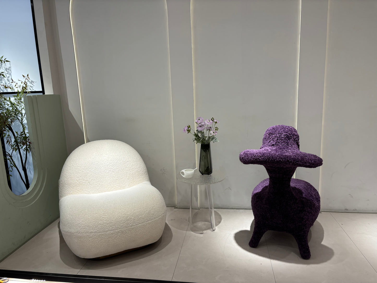 Modern Bouclé Accent Chair – Plush Comfort Meets Minimalist Elegance
