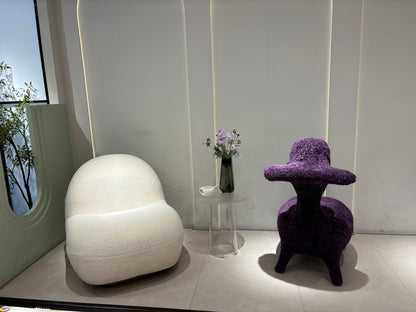 Modern Bouclé Accent Chair – Plush Comfort Meets Minimalist Elegance