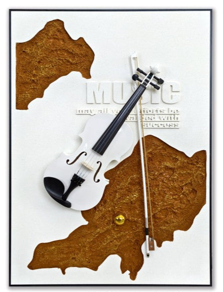 In demand - Elegant 3D Violin Wall Art