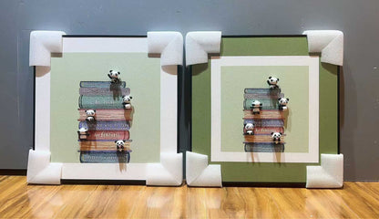 Motivating cute Panda 3D Art Frame