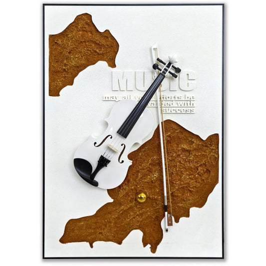 In demand - Elegant 3D Violin Wall Art