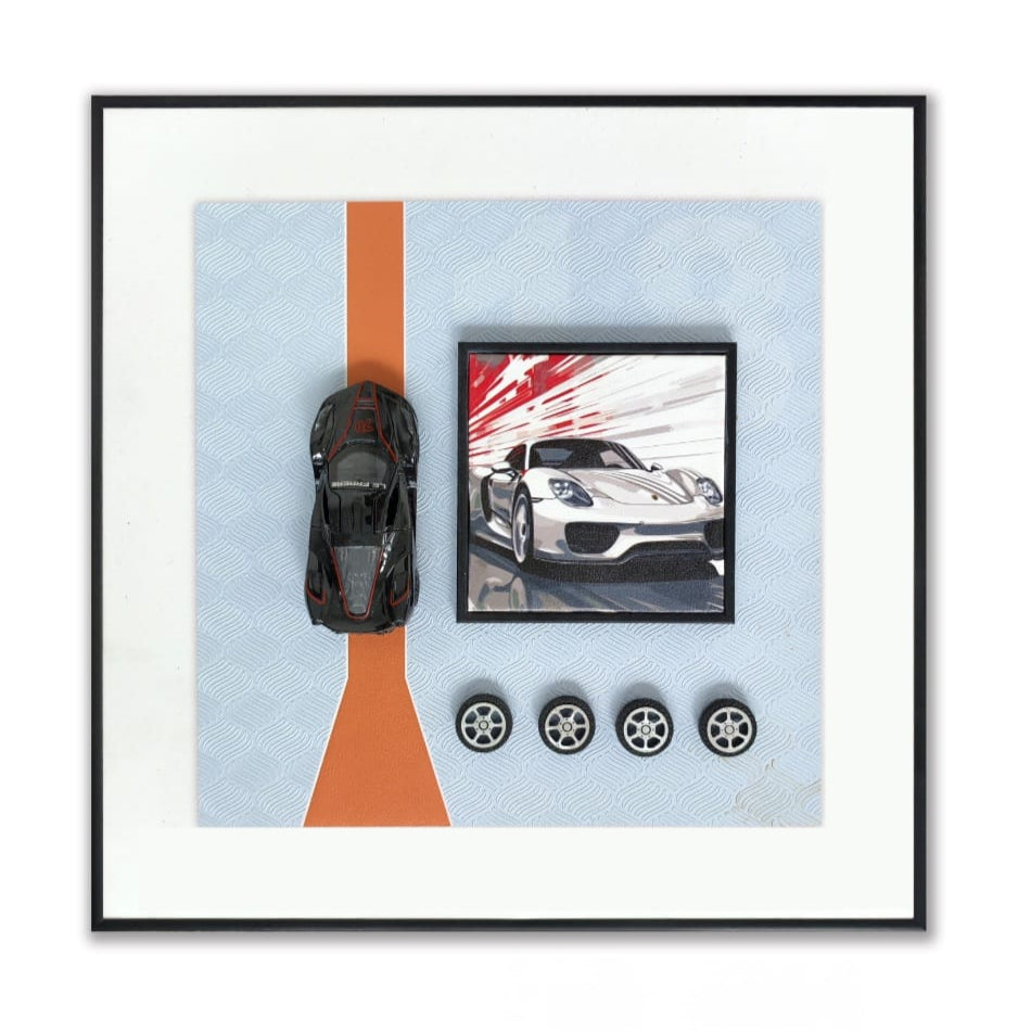 Racing Car 3D Art Frame – Aroha Decor