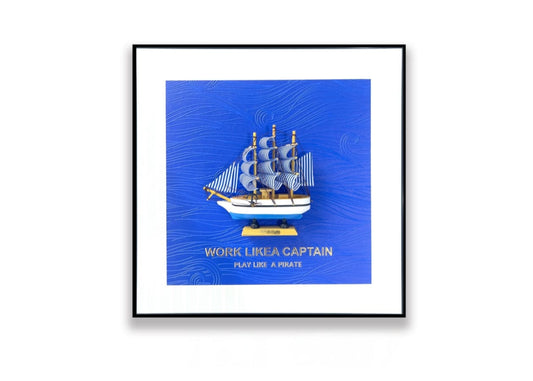 3D Pirate Ship Art Frame
