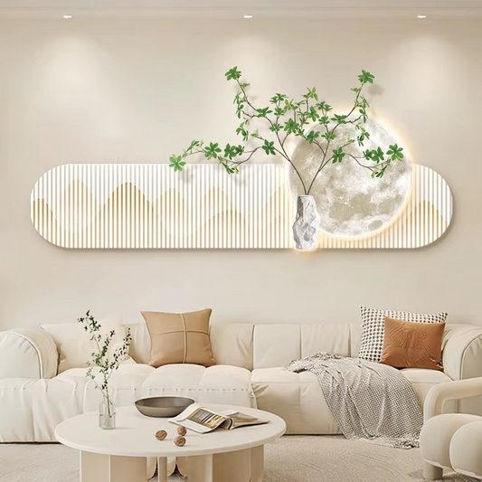 Luxury Home Decor 3D with LED Light and simulation greenery