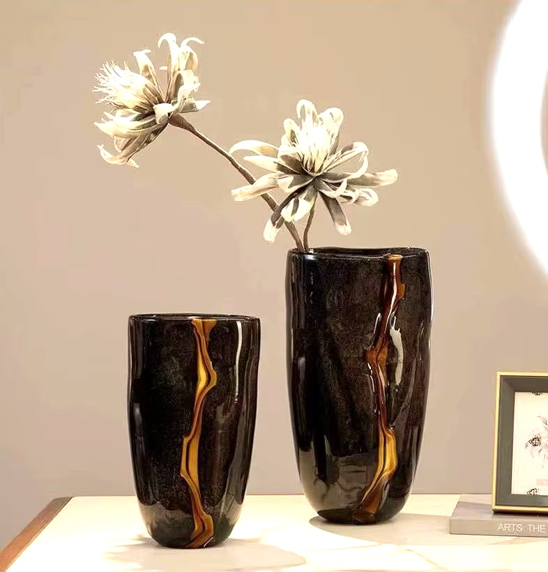 Modern Flower Glass Vase Handmade