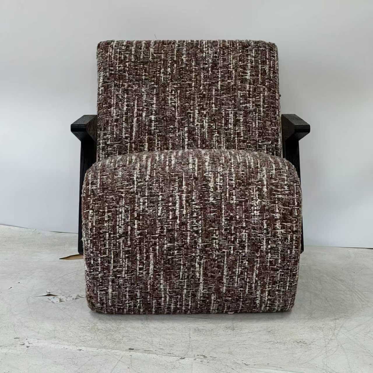 Contemporary Lounge Chair with Sleek Wooden Arms with Different Colors