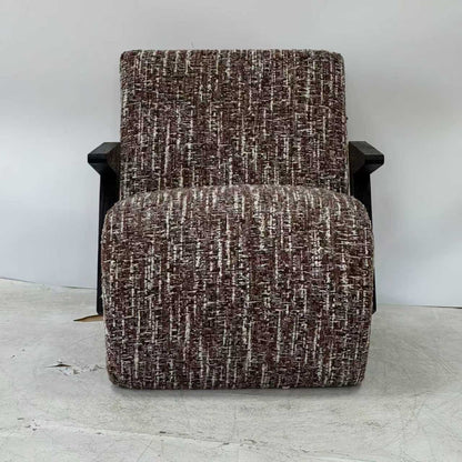 Contemporary Lounge Chair with Sleek Wooden Arms with Different Colors