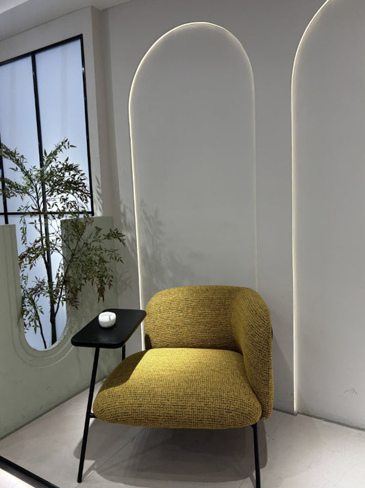 Modern Accent Chair with Side Table – Upholstered Comfort with different colors