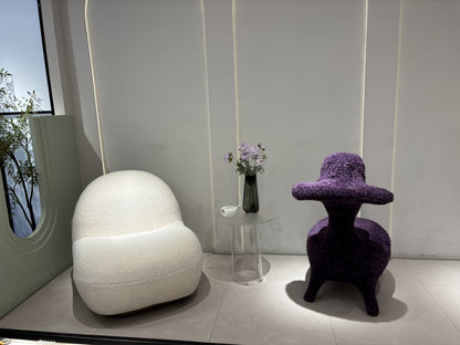 Modern Bouclé Accent Chair – Plush Comfort Meets Minimalist Elegance