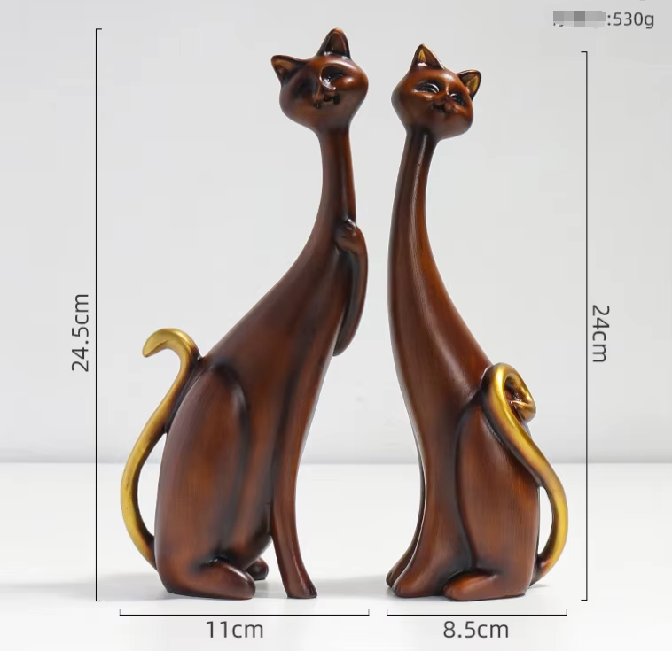 Artful Cats in Resin