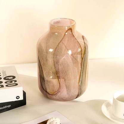 Modern Flower Glass Vase Handmade