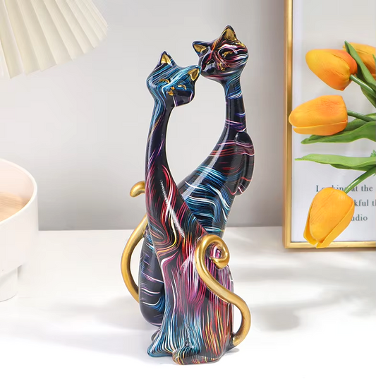 Artful Cats in Resin